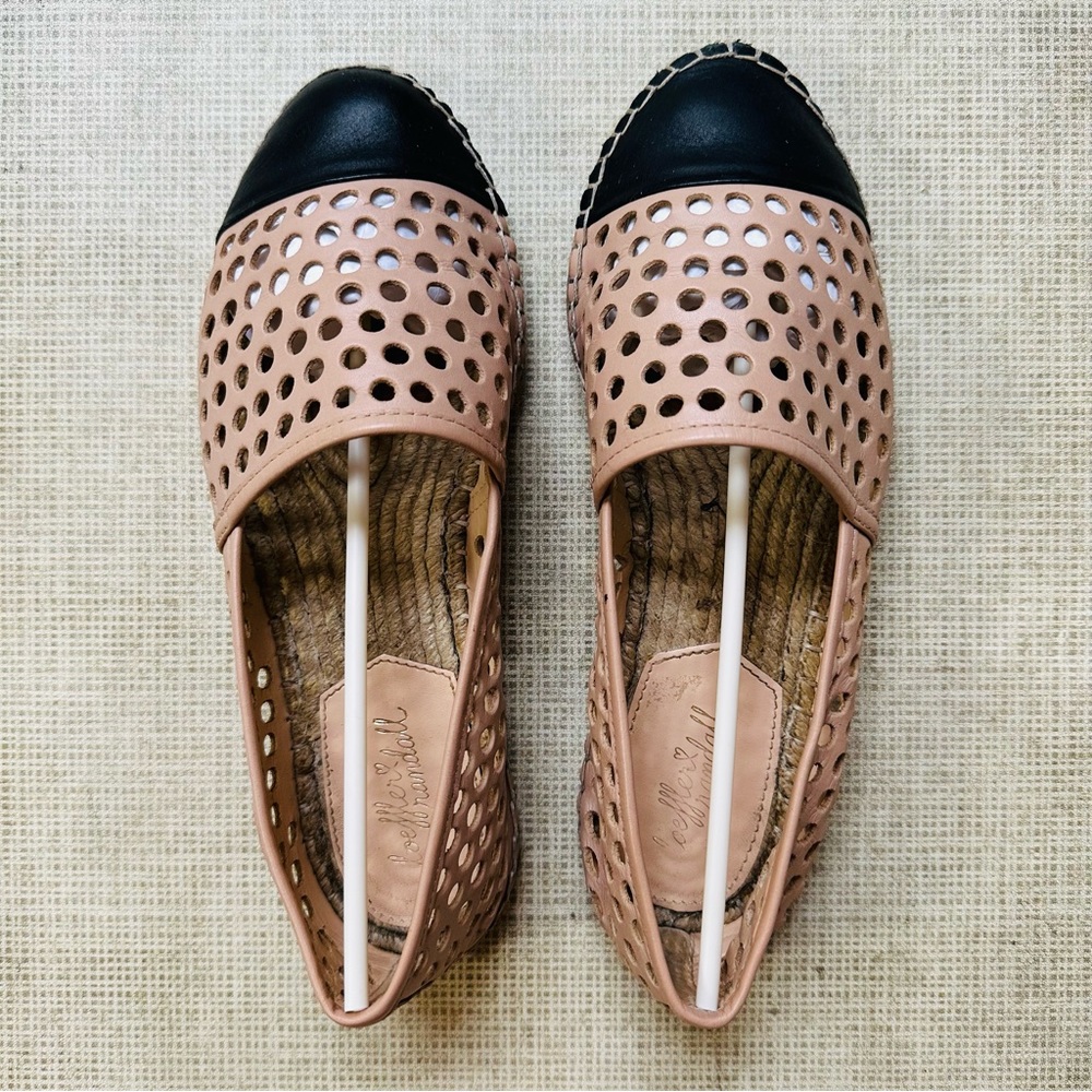 Loeffler Randall perforated leather espadrilles, size 6.5
